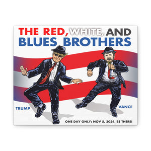 Red, White and Blues Brothers Canvas