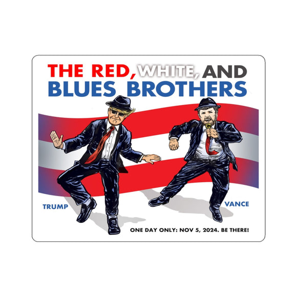 Red, White and Blues Brothers Sticker