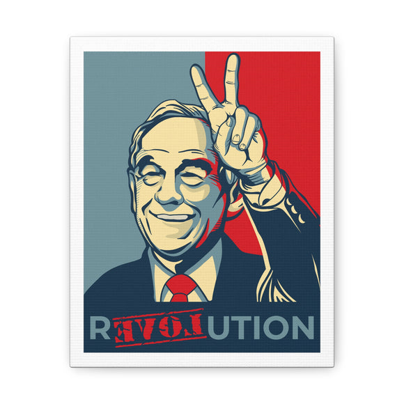 Ron Paul's Peace, Love, and Revolution Canvas