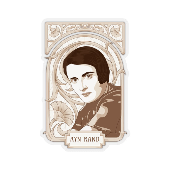 Ayn Rand Carnation Sticker