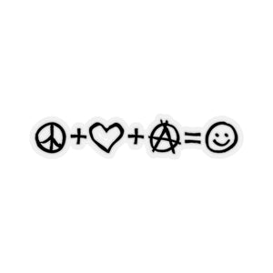 Peace + Love + Liberty = Happiness Sticker