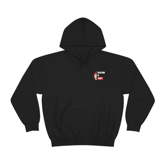 Taxation Is Theft Hoodie Front & Back