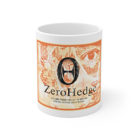ZeroHedge OBEY Letterpress Orange Mug