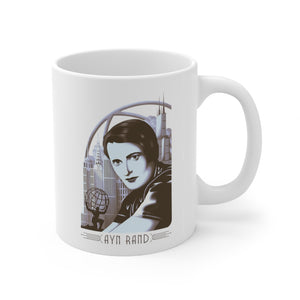 Ayn Rand Art Deco Mug